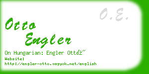 otto engler business card